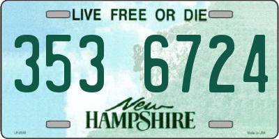 NH license plate 3536724