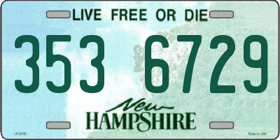 NH license plate 3536729