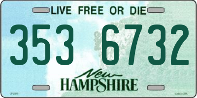 NH license plate 3536732
