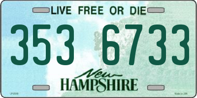 NH license plate 3536733