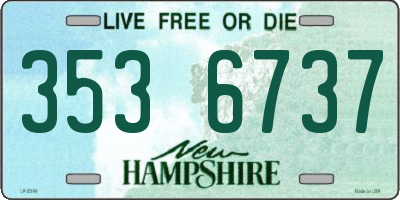 NH license plate 3536737