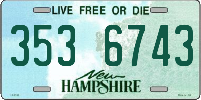 NH license plate 3536743