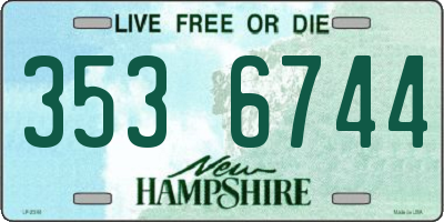 NH license plate 3536744