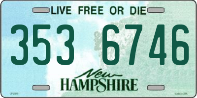 NH license plate 3536746