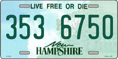 NH license plate 3536750