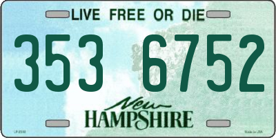 NH license plate 3536752
