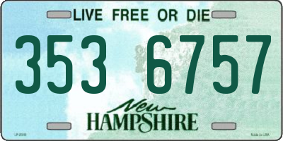 NH license plate 3536757