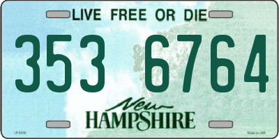NH license plate 3536764