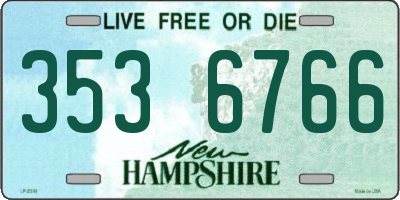 NH license plate 3536766