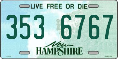 NH license plate 3536767
