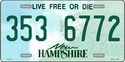 NH license plate 3536772