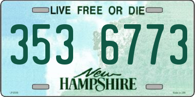 NH license plate 3536773