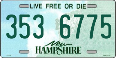 NH license plate 3536775