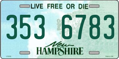 NH license plate 3536783