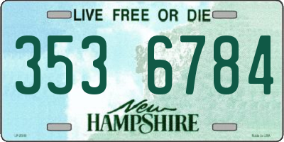 NH license plate 3536784