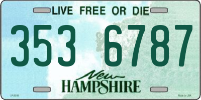 NH license plate 3536787