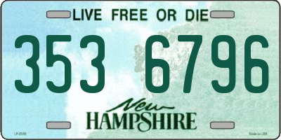 NH license plate 3536796