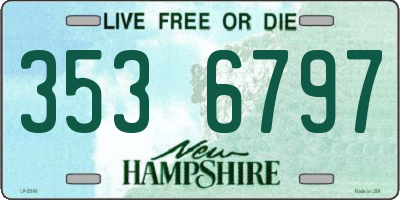 NH license plate 3536797