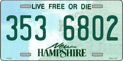 NH license plate 3536802