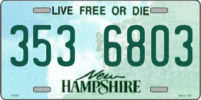 NH license plate 3536803