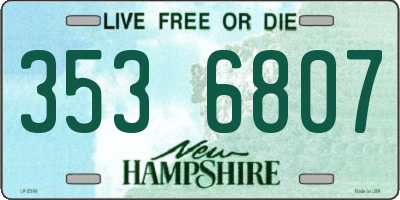 NH license plate 3536807