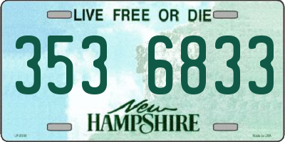 NH license plate 3536833