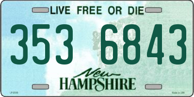 NH license plate 3536843