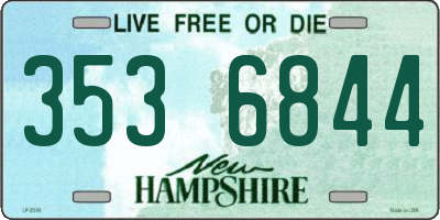 NH license plate 3536844