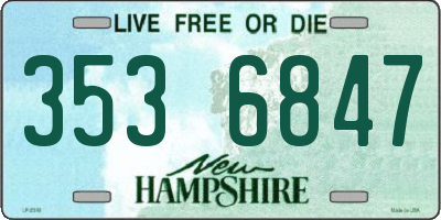 NH license plate 3536847