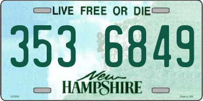 NH license plate 3536849