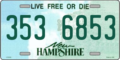 NH license plate 3536853