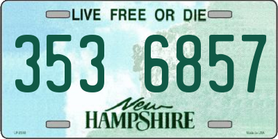 NH license plate 3536857