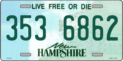NH license plate 3536862