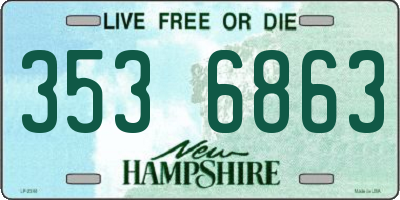NH license plate 3536863