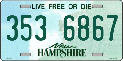 NH license plate 3536867