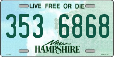 NH license plate 3536868