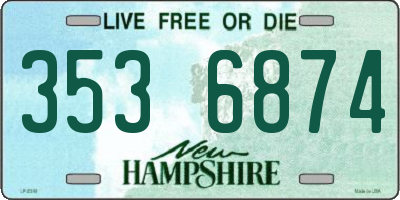 NH license plate 3536874