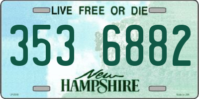 NH license plate 3536882