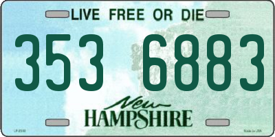 NH license plate 3536883