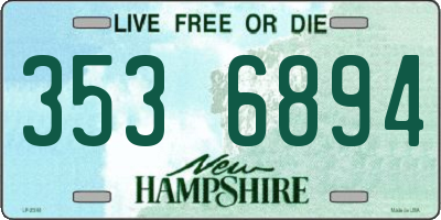 NH license plate 3536894