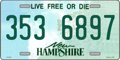 NH license plate 3536897