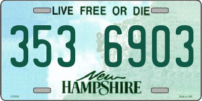 NH license plate 3536903