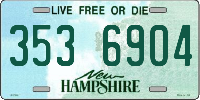 NH license plate 3536904