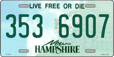 NH license plate 3536907