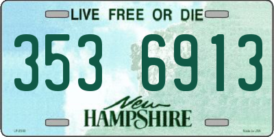 NH license plate 3536913