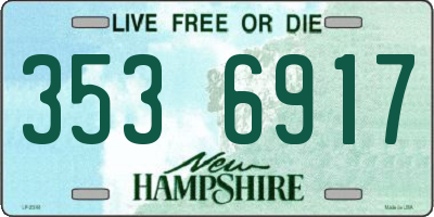 NH license plate 3536917