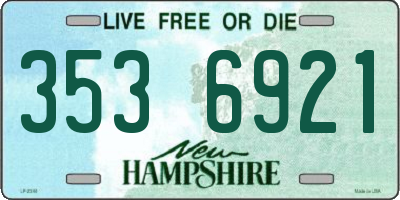 NH license plate 3536921