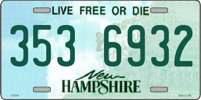 NH license plate 3536932
