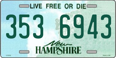 NH license plate 3536943