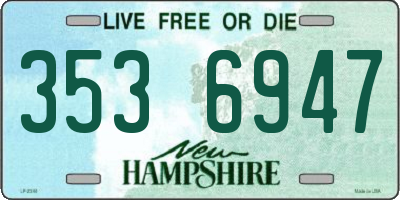 NH license plate 3536947